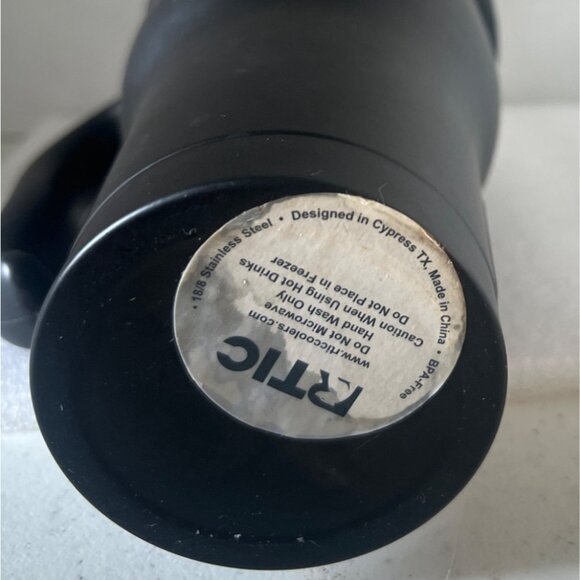 RTIC 32oz Stainless Steel Matt Black Travel Mug With Add on Handle and Lid - Picture 6 of 9